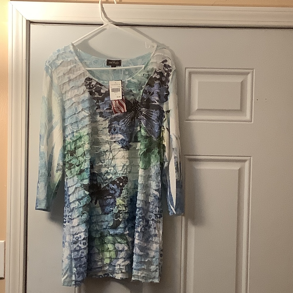 Cal Style USA Butterfly Tunic BRAND NEW NWT